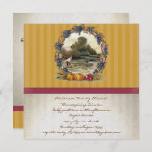 Vintage Ernte Erntedank Dinner Einladungen (Vorne/Hinten)