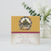 Vintage Ernte Erntedank Dinner Einladungen (Stehend Vorderseite)