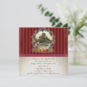 Vintage Ernte Erntedank Dinner Einladungen (Stehend Vorderseite)