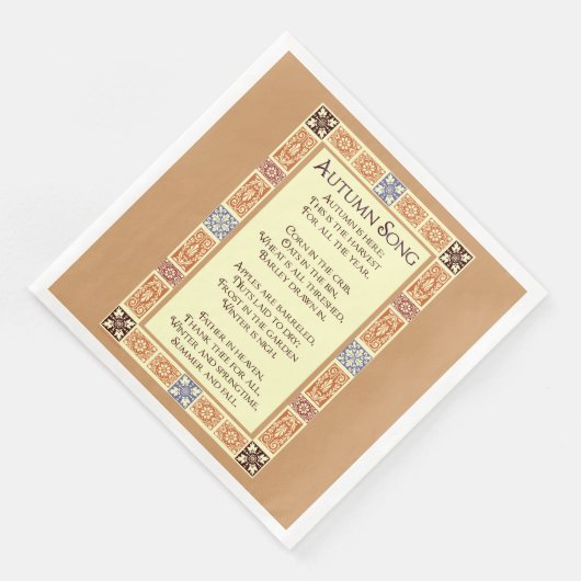 Vintage Ernte im Herbst Serviette (Ecke)