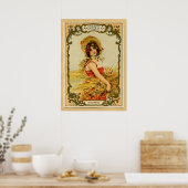Vintage Ernte Mädchen Poster (Küche)