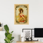Vintage Ernte Mädchen Poster (Heimbüro)