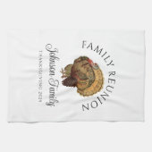 Vintage Erntedank Family Wiedersehen Geschirrtuch (Horizontal)