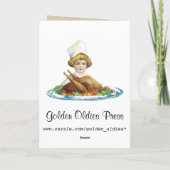 Vintage Erntedank-Festkarte Feiertagskarte (Rückseite)