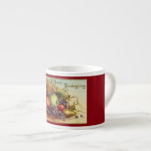 Vintage Erntedank-Frucht Espressotasse (Vorderseite Rechts)
