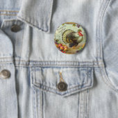 Vintage-Erntedank-Gruß-Rundbutton Button (Beispiel)