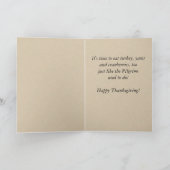 Vintage Erntedank-Grüße Feiertagskarte (Innenseite)