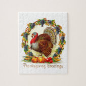 Vintage Erntedank-Grüße Puzzle (Vertikal)