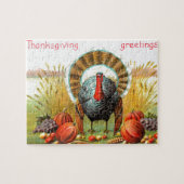 Vintage Erntedank-Grüße Puzzle (Horizontal)