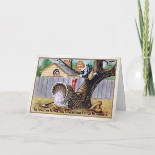 Vintage Erntedank-Karte der Türkei Feiertagskarte (Vorderseite)