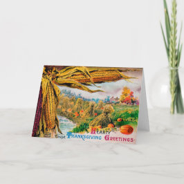 Vintage Erntedank-Karte Feiertagskarte