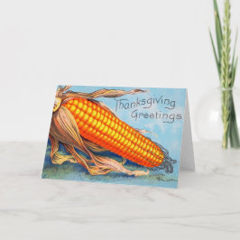 Vintage Erntedank-Karte Feiertagskarte