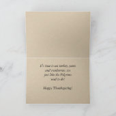 Vintage Erntedank-Karte Feiertagskarte (Innenseite)