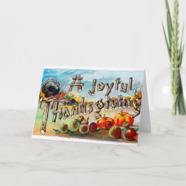 Vintage Erntedank-Karte Feiertagskarte