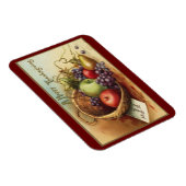 Vintage-Erntedank-Korb mit Früchten Magnet (Rechte Seite)