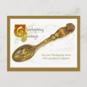 Vintage Erntedank-Postkarte Feiertagspostkarte (Vorderseite)