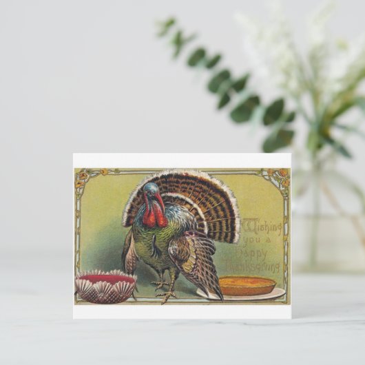 Vintage Erntedank-Tagespostkartenwiedergabe Feiertagspostkarte (Stehend Vorderseite)