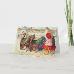 Vintage Erntedank Towne Karte