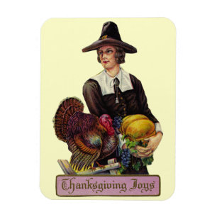 Vintage-Erntedankfest Freude Magnet