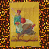 Vintage-Erntedankfest-Illustration Geschirrtuch