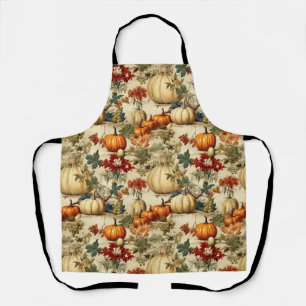 Vintage-Erntedankfest-Kürbis-Blumen-Ernte Schürze