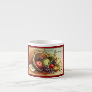 Vintage-Erntedankfest Obst Espressotasse