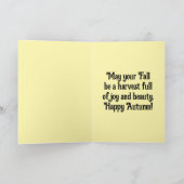 Vintage Erntekarte Karte (Innenseite)