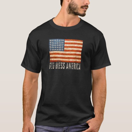 Vintage erschütterte Fahne T-Shirt (Vorderseite)