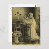 Vintage Erste Kommunion Postkarte (Vorne/Hinten)
