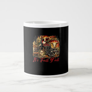 Vintage Es ist Herbst Leute Cowgirl Stiefel Gitarr Jumbo-Tasse