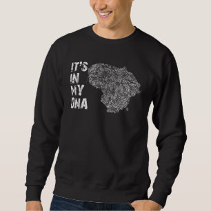 Vintage Es steckt in meiner DNA Litauen Umrisskart Sweatshirt