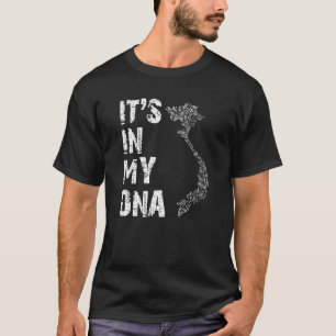 Vintage Es Steckt In Meiner Dna Vietnam Umrisskart T-Shirt