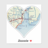 Vintage Escanaba MI Aufkleber (Blatt)