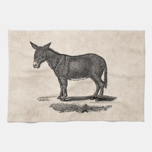 Vintage Esel Illustration - Esel aus dem 19. Jahrh Geschirrtuch