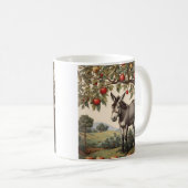 Vintage Esel unter einem Apfelbaum Kaffeetasse (VorderseiteRechts)