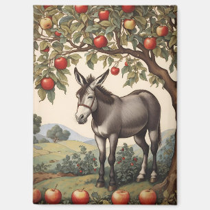 Vintage Esel unter einem Apfelbaum Magnet