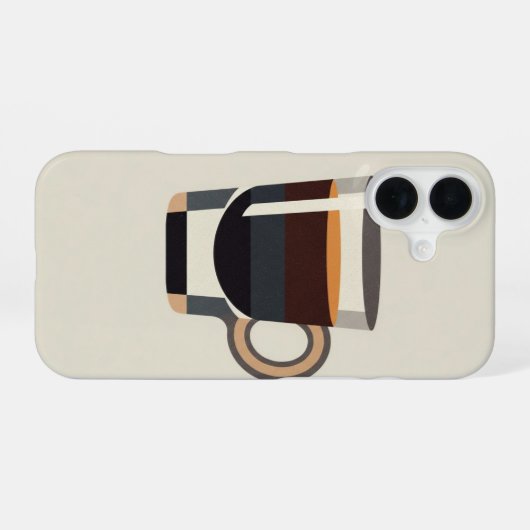 Vintage Espresso Shot iPhone 16 Hülle (Rückseite (Horizontal))