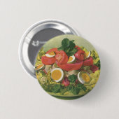 Vintage-Essen, Bio-Mischsalat Mesclun Button (Vorne & Hinten)