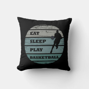 Vintage Essen Schlafen Basketball spielen Kissen
