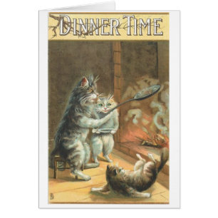 Vintage - Essenszeit für Katzen,
