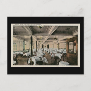 Vintage Esszimmer Greater Detroit Dampfschiff Postkarte