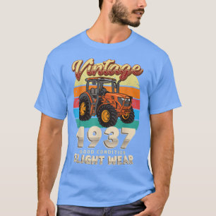 Vintage Est 1937 Farmer Traktor 85. Geburtstag 85 T-Shirt