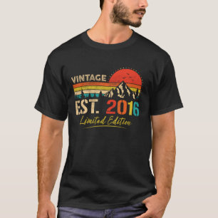 Vintage Est 2016 limitierte Auflage Klassiker 2016 T-Shirt