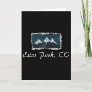 Vintage Estes Park Colorado Winter Skifahren Spaß Karte