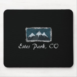 Vintage Estes Park Colorado Winter Skifahren Spaß Mousepad