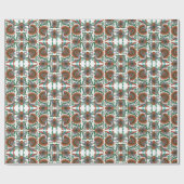 Vintage estnische Blumenkunst Geschenkpapier (Flach)