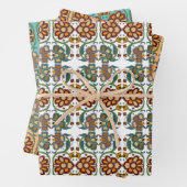 Vintage estnische Folklorekunst Geschenkpapier Set (Beispiel)