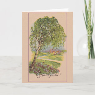 Vintage estnische Häid Pühi Weihnachtsgruß-Karte Feiertagskarte