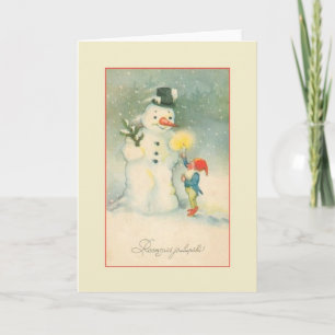 Vintage estnische Rõõmsaid Jõulupühi Feiertagskarte