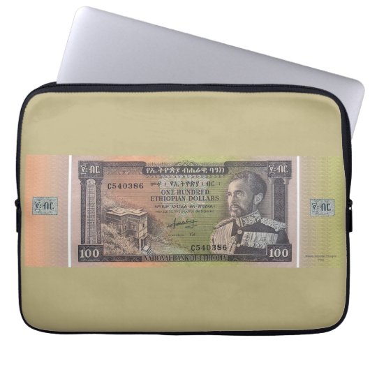 Vintage Ethiopian Birr Banknote Laptopschutzhülle (Vorderseite)
